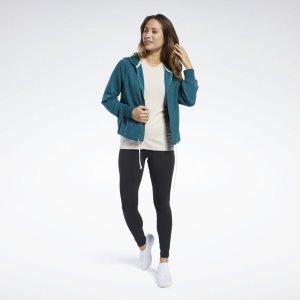 Reebok Training Essentials Logo Kapuzenpullover Damen - Türkis - DE 045-CHS